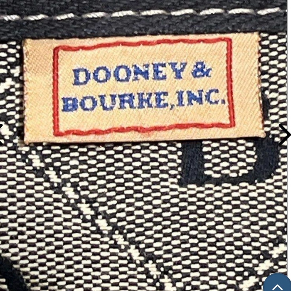 Dooney & Bourke Y2K Monogram Top Handle Bag Gray Black Tassel Satchel Vintage - Picture 2 of 5